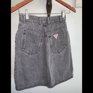 Vintage 80’s GUESS High rise denim skirt